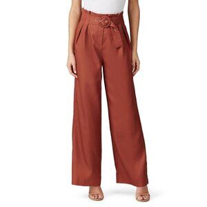 Sweet Baby Jamie Rust Brown Red Pleated High Rise Pants Women's Size 10